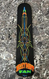 Fan blade with Krazy paint and pinstriping